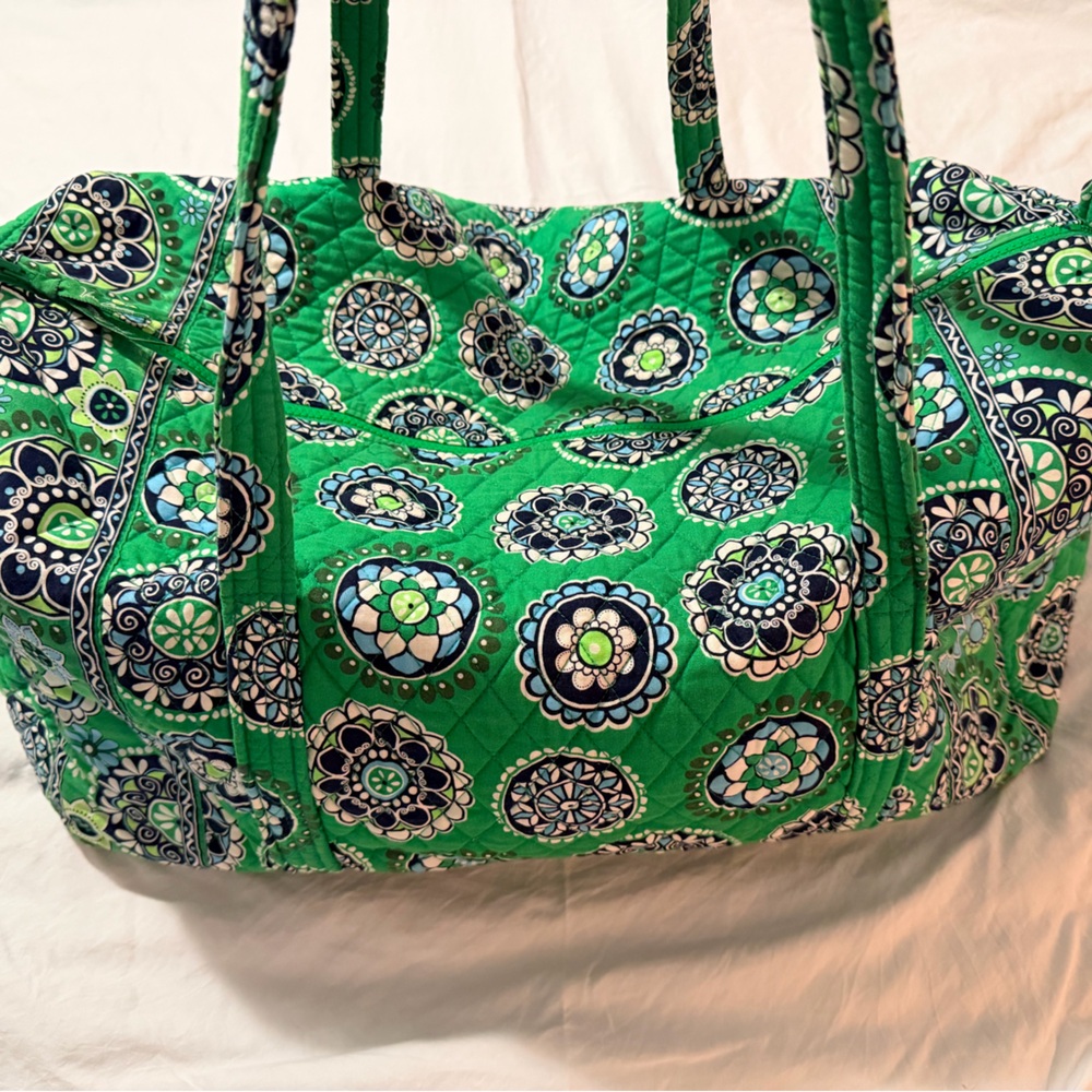 Vera Bradley Green and Blue Patterned Travel Bag